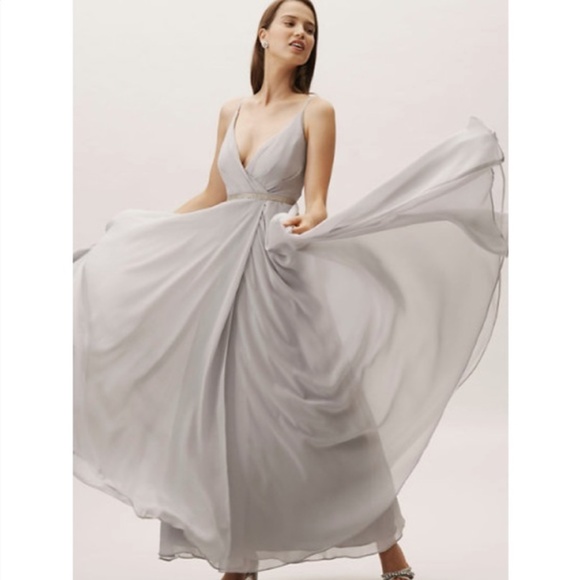 BHLDN Eva Formal Dress in Fog - Picture 2 of 14